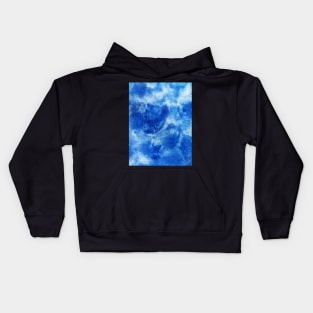 Blue watercolor gradient design Kids Hoodie